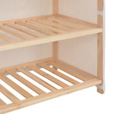 vidaXL Schoenenkast met hoes 79x40x80 cm stof wit