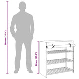 vidaXL Schoenenkast met hoes 79x40x80 cm stof wit