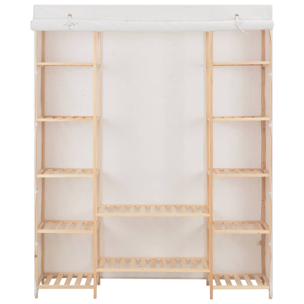 vidaXL Kledingkast 135x40x170 cm stof wit