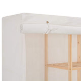vidaXL Kledingkast 173x40x170 cm stof wit