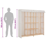 vidaXL Kledingkast 173x40x170 cm stof wit