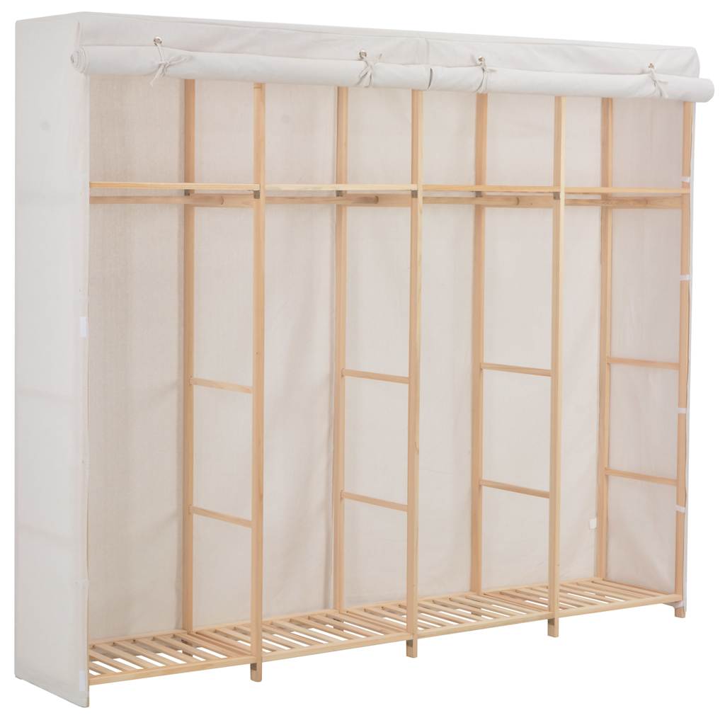 vidaXL Wardrobe 200x40x170 cm fabric white