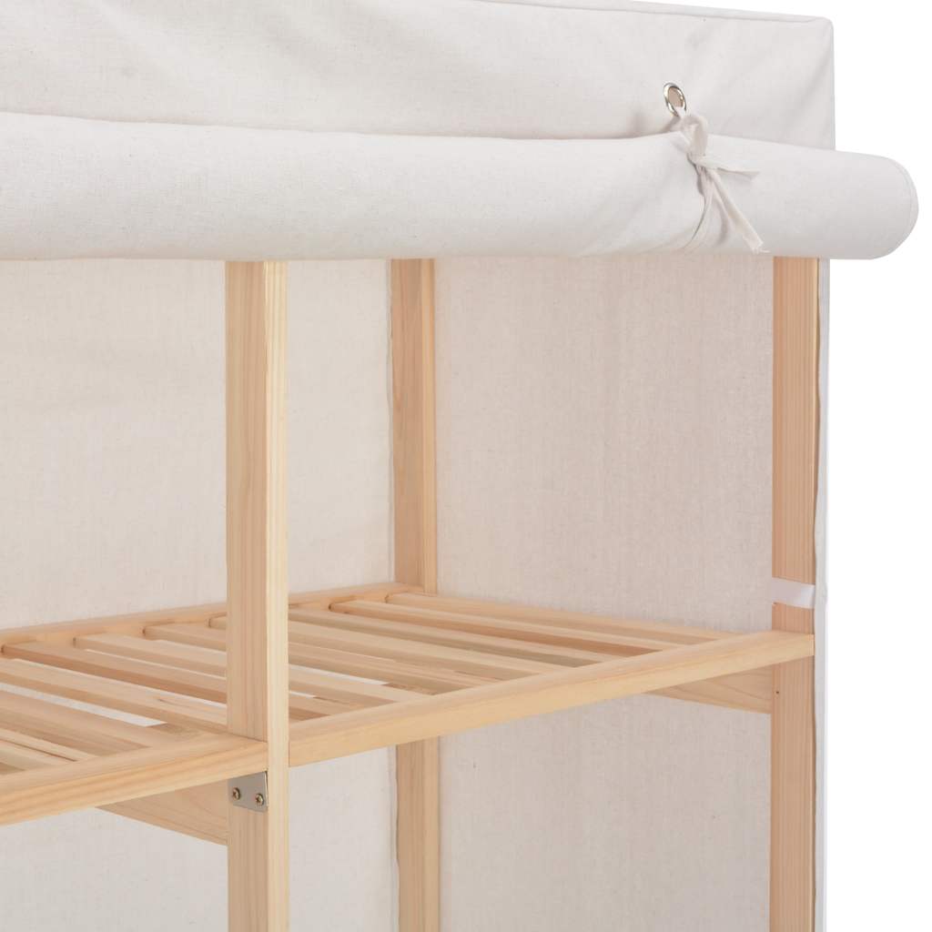 vidaXL Wardrobe 200x40x170 cm fabric white
