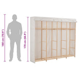 vidaXL Wardrobe 200x40x170 cm fabric white