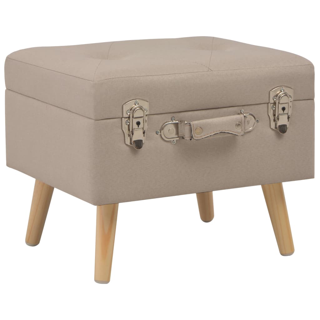 vidaXL Storage Stool 40 cm fabric beige