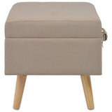 vidaXL Storage Stool 40 cm fabric beige