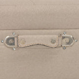 vidaXL Storage Stool 40 cm fabric beige