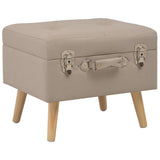 vidaXL Storage Stools 3 pcs fabric beige