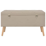 vidaXL Storage Stools 3 pcs fabric beige