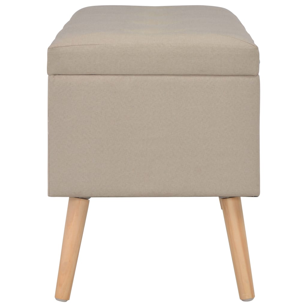 vidaXL Storage Stools 3 pcs fabric beige