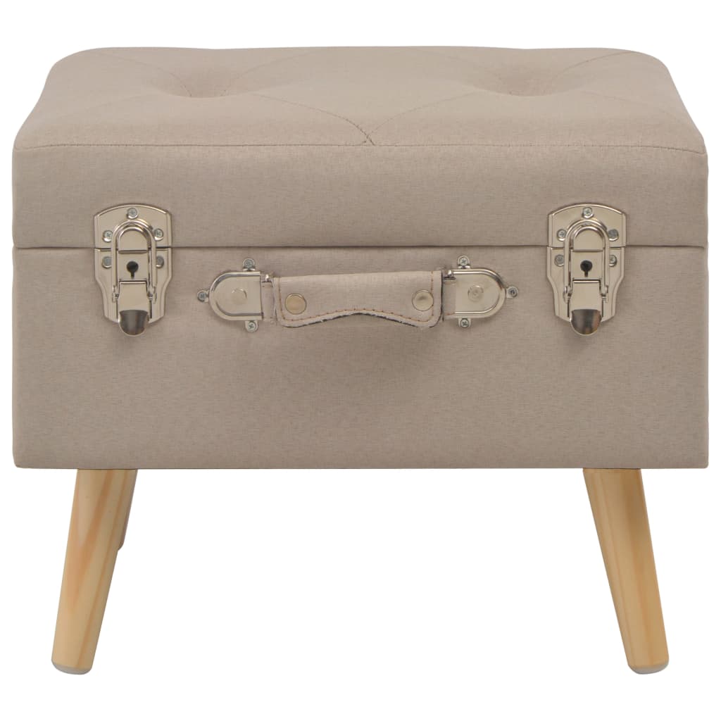 vidaXL Storage Stools 3 pcs fabric beige