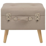 vidaXL Storage Stools 3 pcs fabric beige