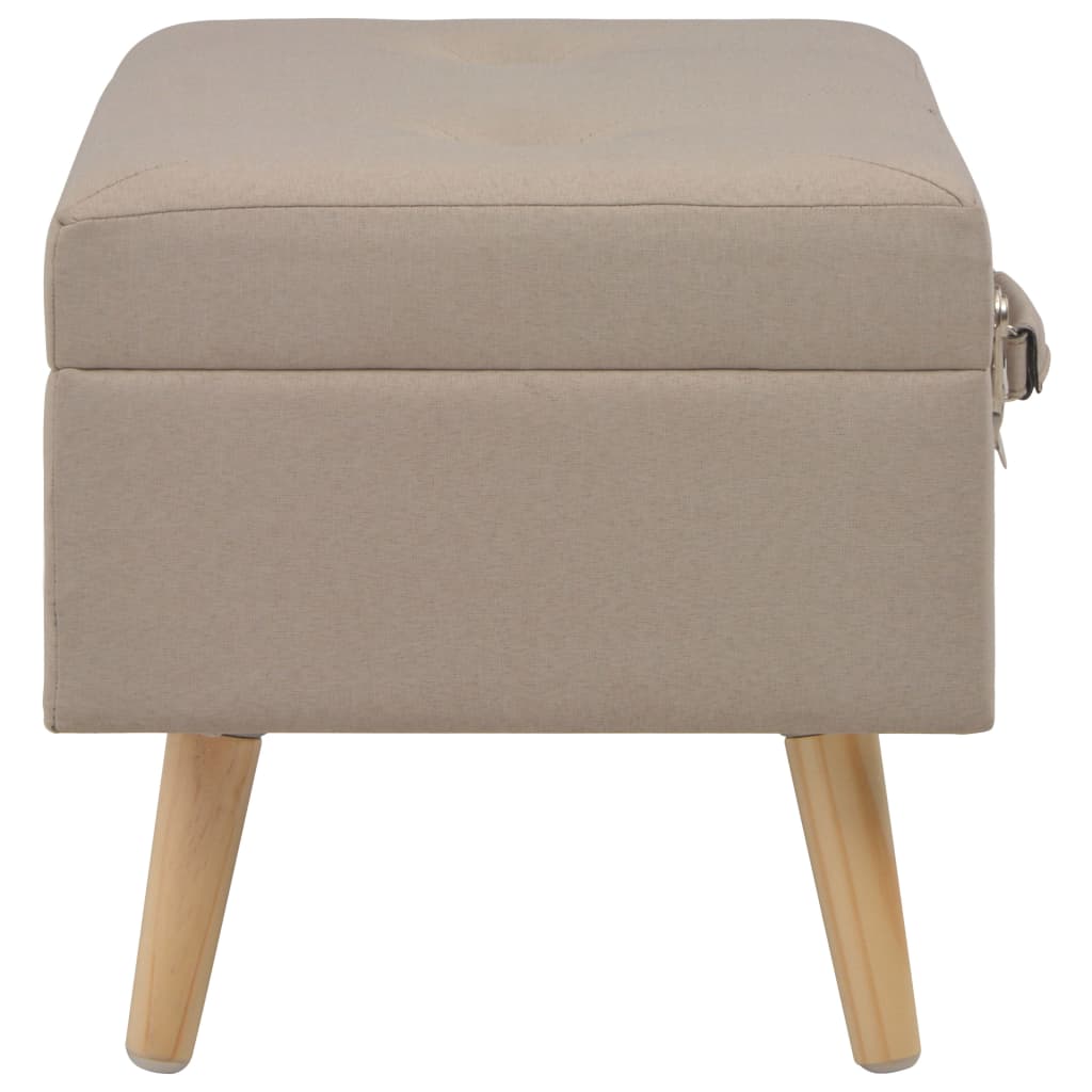 vidaXL Storage Stools 3 pcs fabric beige