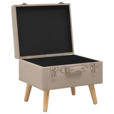 vidaXL Storage Stools 3 pcs fabric beige