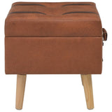 vidaXL Storage Stool 40 cm Faux Leather Tan