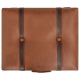 vidaXL Storage Stool 40 cm Faux Leather Tan