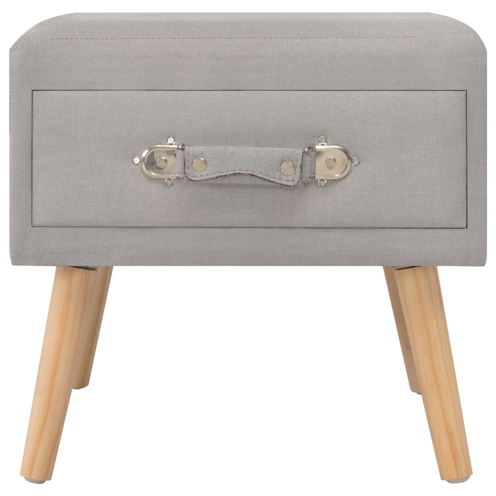 vidaXL Nightstand 40x35x40 cm fabric grey
