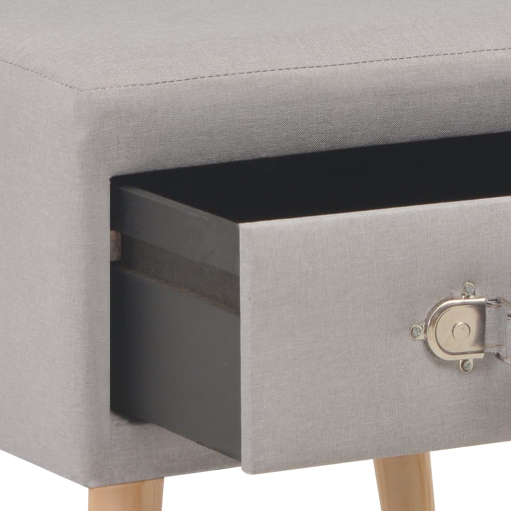 vidaXL Nightstand 40x35x40 cm fabric grey