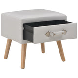vidaXL Bedside Cabinet 40x35x40 cm Faux Leather White