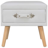 vidaXL Bedside Cabinet 40x35x40 cm Faux Leather White