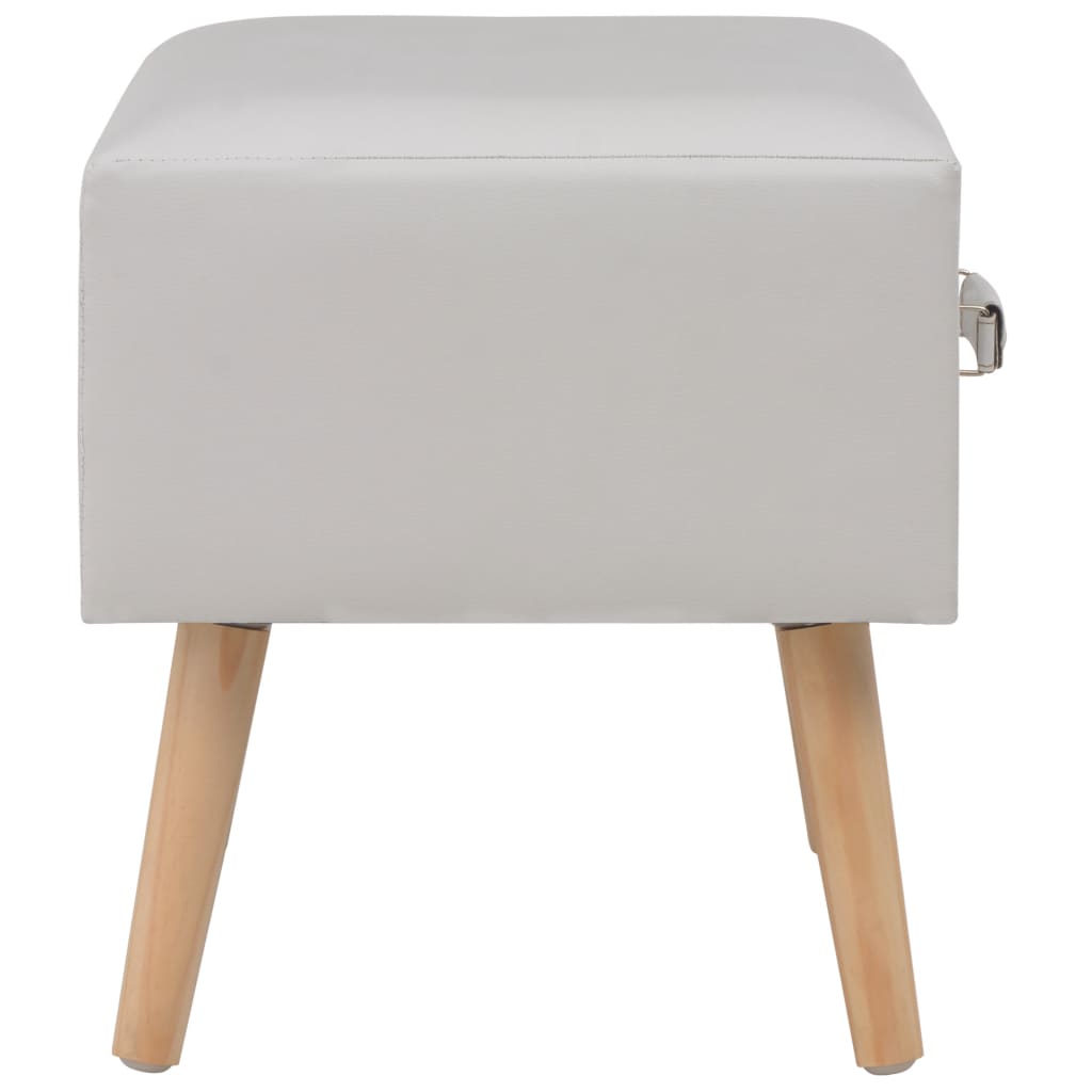 vidaXL Bedside Cabinet 40x35x40 cm Faux Leather White