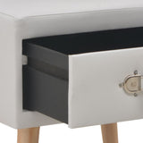 vidaXL Bedside Cabinet 40x35x40 cm Faux Leather White