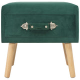 vidaXL Nachtkastje 40x35x40 cm fluweel groen