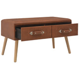 vidaXL Coffee Table 80x40x46 cm Faux Leather Brown
