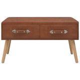 vidaXL Coffee Table 80x40x46 cm Faux Leather Brown
