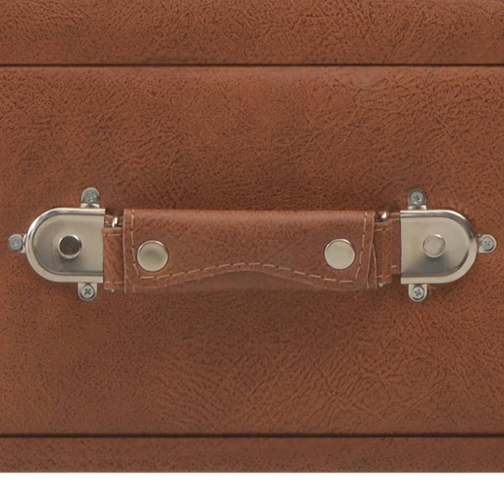 vidaXL Coffee Table 80x40x46 cm Faux Leather Brown
