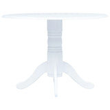 vidaXL Dining Table 106 cm Solid Rubberwood White