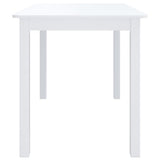 vidaXL Eettafel 114x71x75 cm bois d'hévéa massif blanc