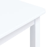 vidaXL Eettafel 114x71x75 cm bois d'hévéa massif blanc