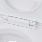 vidaXL Wall-hung Toilet with Concealed Cistern Ceramic White