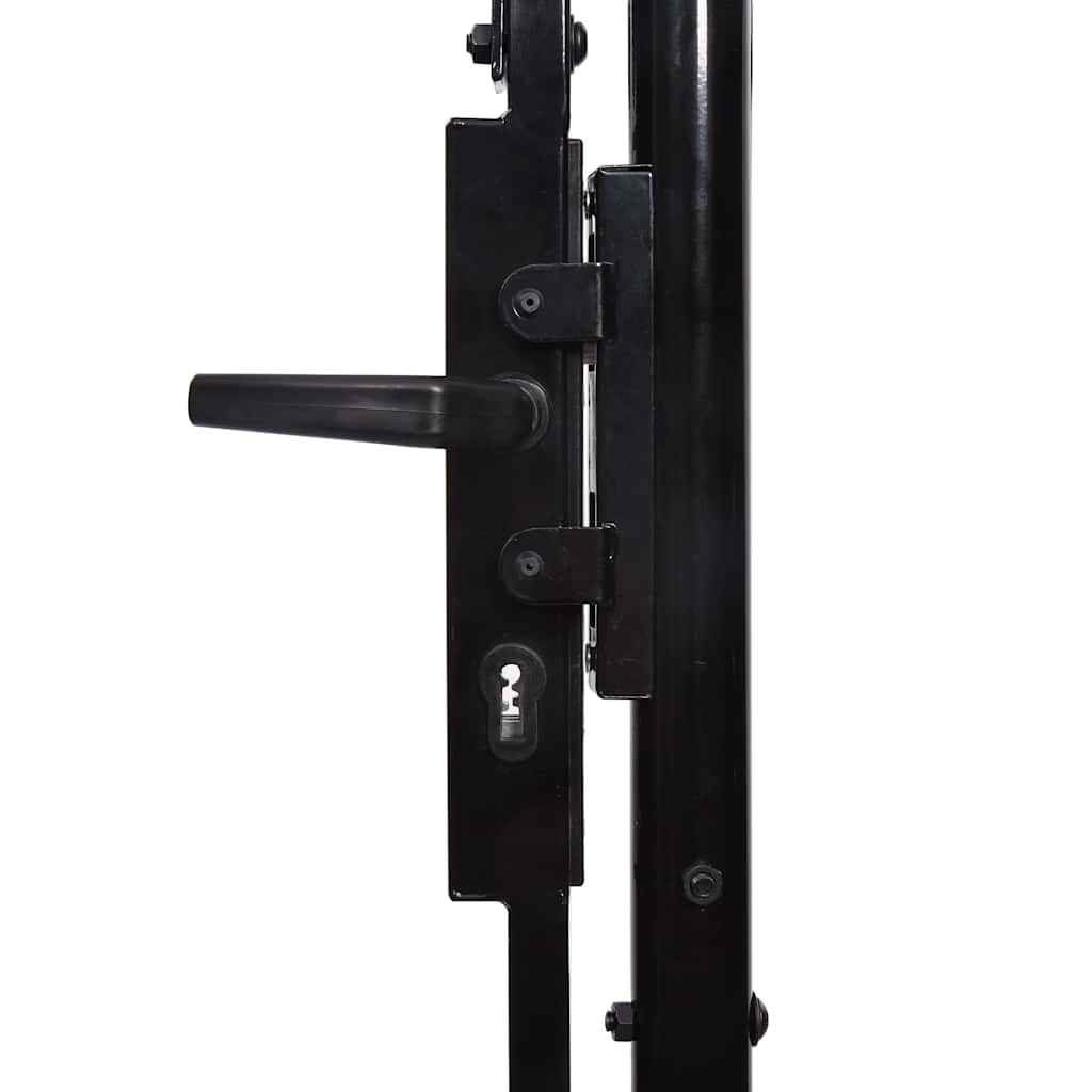vidaXL Single Gate with Arch Shape 100x75 cm