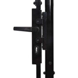 vidaXL Single Gate with Arch Shape 100x75 cm