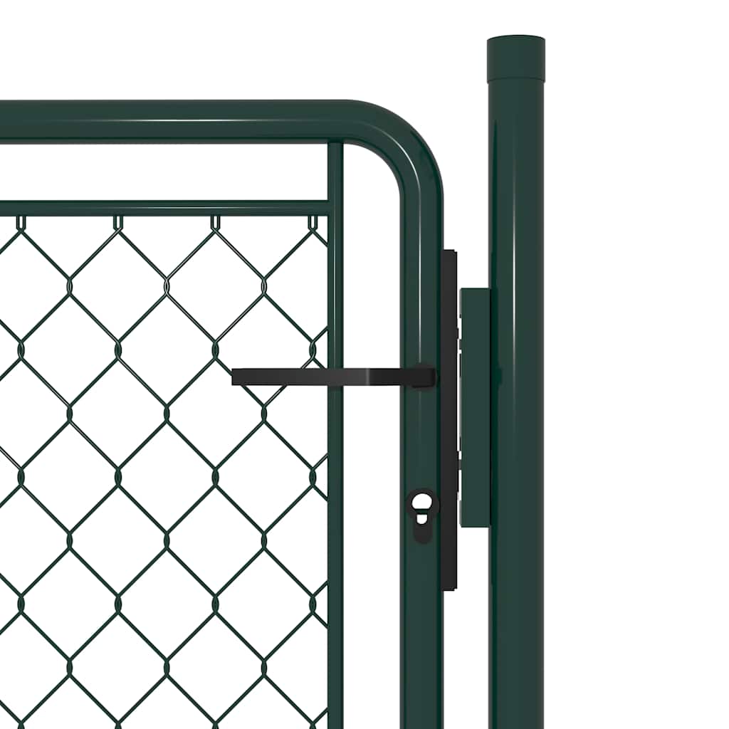 vidaXL Garden Gate Steel 100x75 cm Green