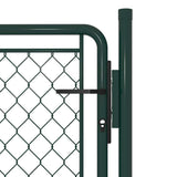 vidaXL Garden Gate Steel 100x75 cm Green