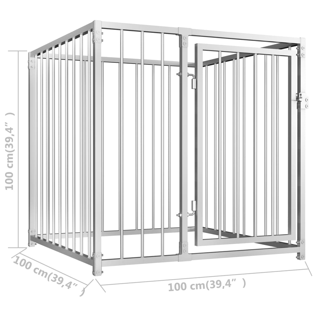 vidaXL Hondenkennel voor buiten 100x100x100 cm