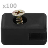 vidaXL Tension Wire Holder with Screw 100 sets anthracite