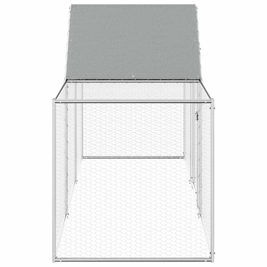 vidaXL Chicken Run 3x1x1.5 m Galvanized Steel