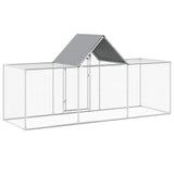 vidaXL Chicken Run 3x1x1.5 m Galvanized Steel