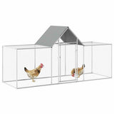 vidaXL Chicken Run 3x1x1.5 m Galvanized Steel