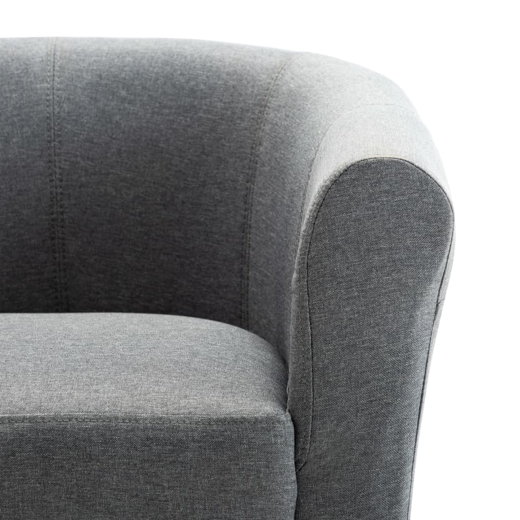 vidaXL Armchair fabric light gray