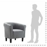 vidaXL Armchair fabric light gray