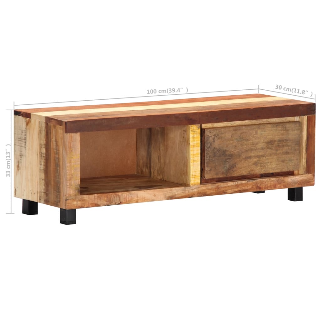 vidaXL TV cabinet 100x30x33 cm solid reclaimed wood