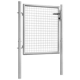 vidaXL Garden Gate Galvanized Steel 100x75 cm Silver