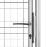 vidaXL Garden Gate Galvanized Steel 100x75 cm Silver