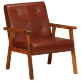 vidaXL Fauteuil echt leer bruin