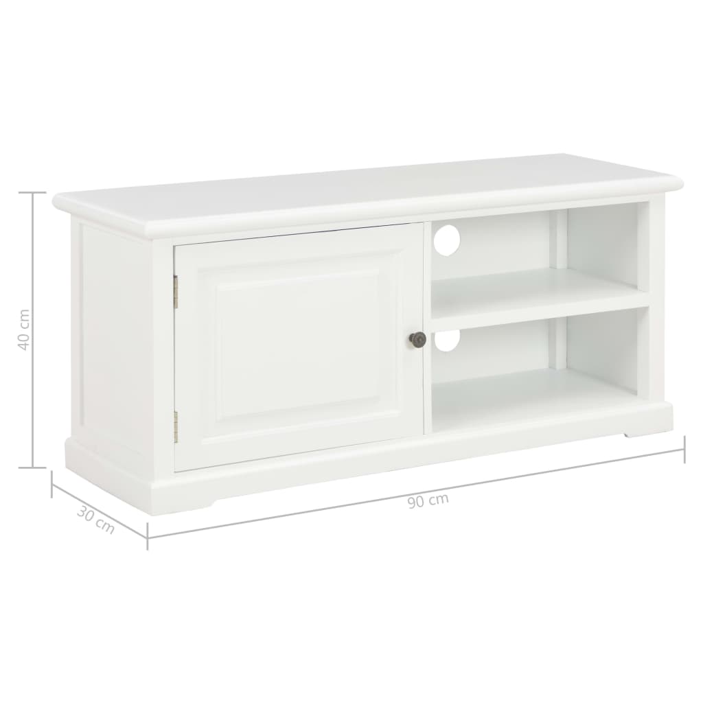 vidaXL TV cabinet 90x30x40 cm wood white